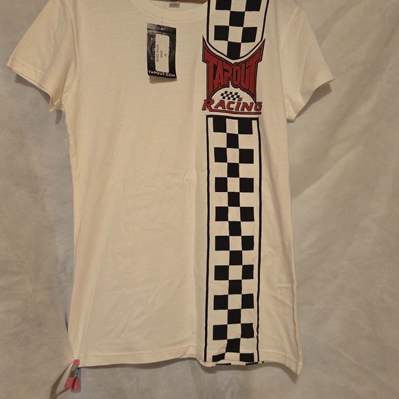 NWT Women's/Girls "TapOut" Racing T-Shirt - XL but is Small! - Picture 1 of 6